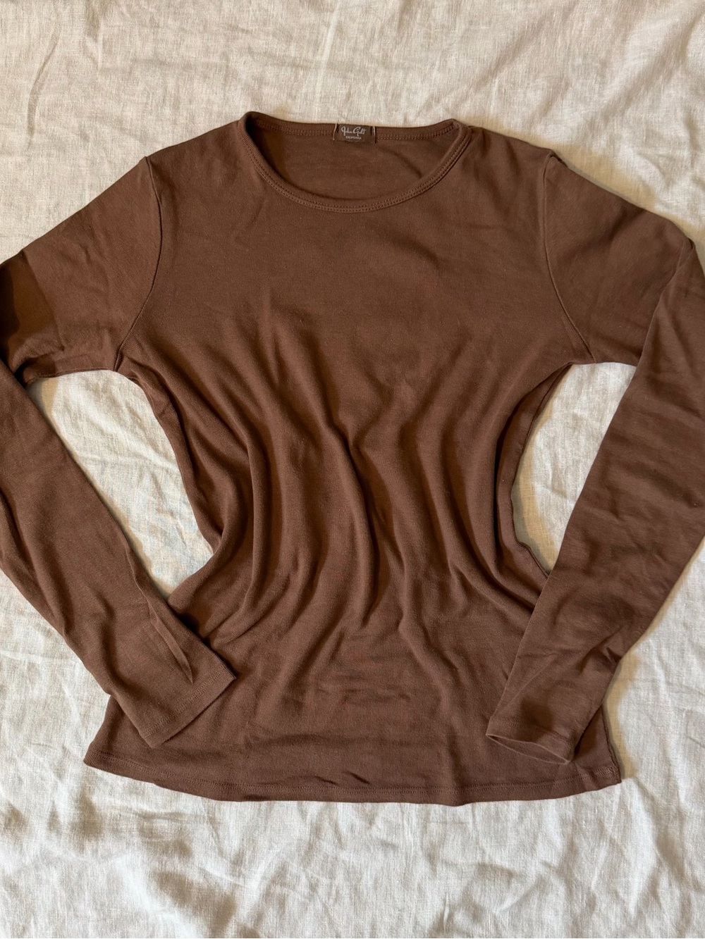 John Galt Brown Long Sleeve Tee